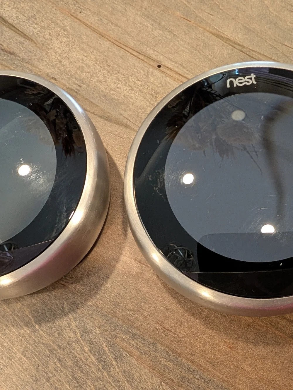 Google Nest 3rd Generation Stainless Steel Thermostats- Set Of 2